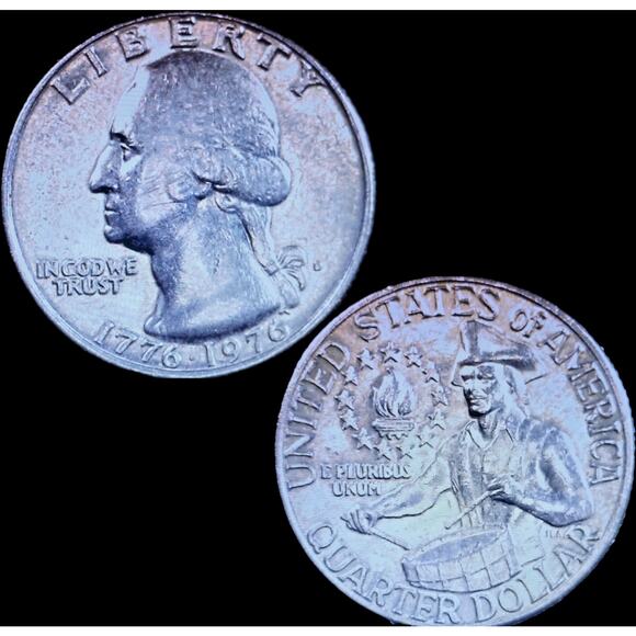 READ Bicentennial Quarter 1976D Double Die Double Ear Crack Die Clash Error Coin - Picture 11 of 12